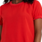 Riley &amp; Rae Feminino Jenna Smocked Cuff Top Vermelho Tamanho X-G