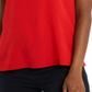 Riley &amp; Rae Feminino Jenna Smocked Cuff Top Vermelho Tamanho X-G