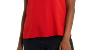 Riley &amp; Rae Feminino Jenna Smocked Cuff Top Vermelho Tamanho X-G