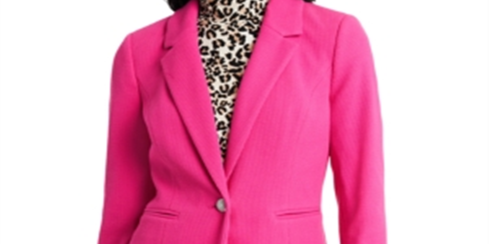 Blazer feminino Riley &amp; Rae Harlow com forro listrado rosa
