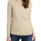 Vince Camuto Blusa Feminina Sparkle Jersey Recortada Amarela Tamanho Grande