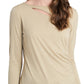 Vince Camuto Blusa Feminina Sparkle Jersey Recortada Amarela Tamanho Grande