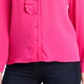 Blusa feminina Piper com babados, rosa, tamanho médio, da Riley &amp; Rae