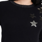Suéter feminino Riley &amp; Rae Jamie Sequin Star, preto, tamanho extragrande