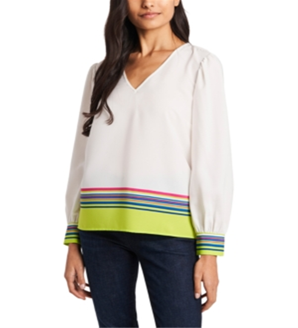 Blusa listrada Eliza feminina Riley &amp; Rae, verde, tamanho X-S
