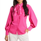 Blusa feminina Riley &amp; Rae Camille com decote em arco, rosa, tamanho GG