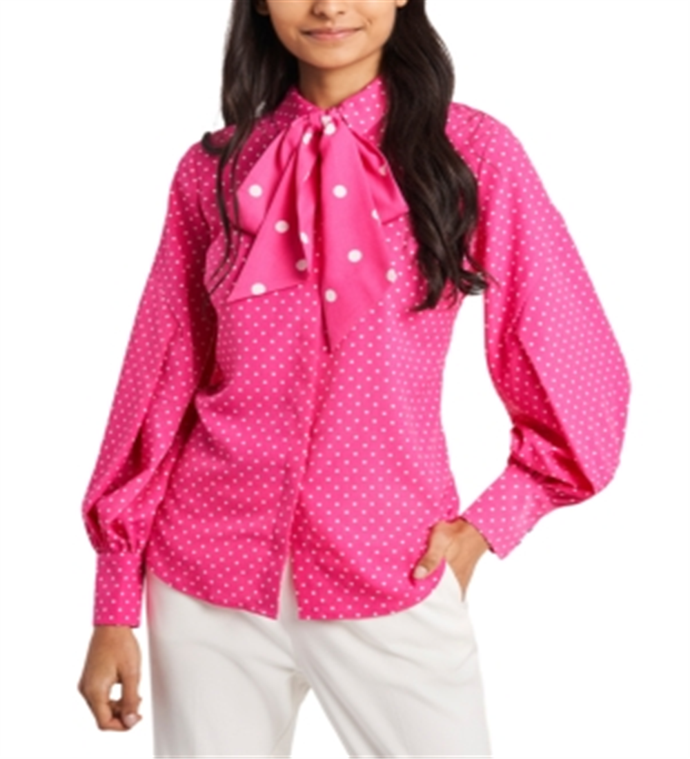 Blusa feminina Riley &amp; Rae Camille com decote em arco, rosa, tamanho GG