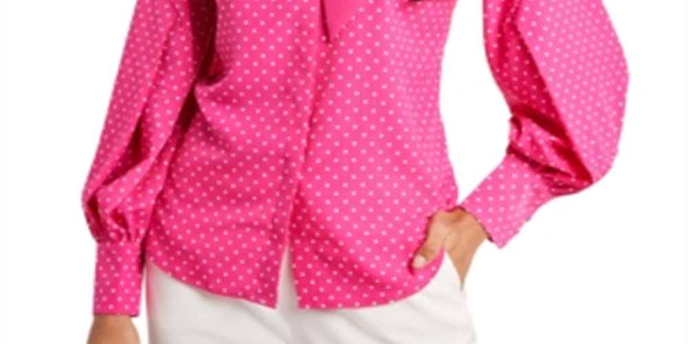 Blusa feminina Riley &amp; Rae Camille com decote em arco, rosa, tamanho GG