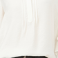 Blusa feminina Vince Camuto com mangas franzidas e decote dividido, branca, tamanho extrapequeno