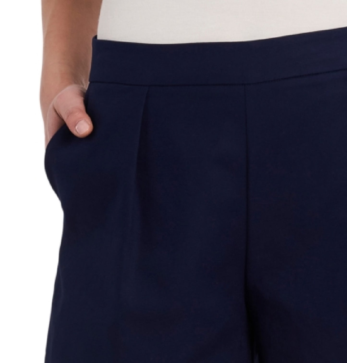 Shorts femininos Riley &amp; Rae com perna reta e bolsos elásticos, azul, tamanho 10