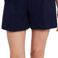Shorts femininos Riley &amp; Rae com perna reta e bolsos elásticos, azul, tamanho 10