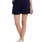Shorts femininos Riley &amp; Rae com perna reta e bolsos elásticos, azul, tamanho 10
