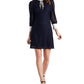 Vestido de renda Riley &amp; Rae Leyla azul marinho preppy tamanho G