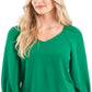 Top CeCe Feminino Gola V Verde Tamanho Médio
