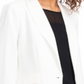 Blazer feminino Vince Camuto Luxe Crepe De Chine com um botão, branco, tamanho 4