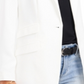Blazer feminino Vince Camuto Luxe Crepe De Chine com um botão, branco, tamanho 4