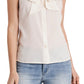 Blusa sem mangas com decote em V e estampa Camryn da Riley &amp; Rae, feminina, branca, tamanho X-G