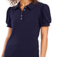 Camisa polo feminina Riley &amp; Rae Tobi com manga bufante, azul, tamanho XX-G