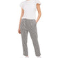 Calça feminina Riley &amp; Rae Rue Gingham com estampa cinza, tamanho 14
