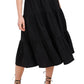 Vestido feminino Riley &amp; Rae com manga bufante e renda em camadas, preto, tamanho pequeno