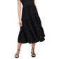 Vestido feminino Riley &amp; Rae com manga bufante e renda em camadas, preto, tamanho grande