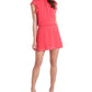 1.STATE Vestido Feminino Manga Flutter Rosa Tamanho Grande