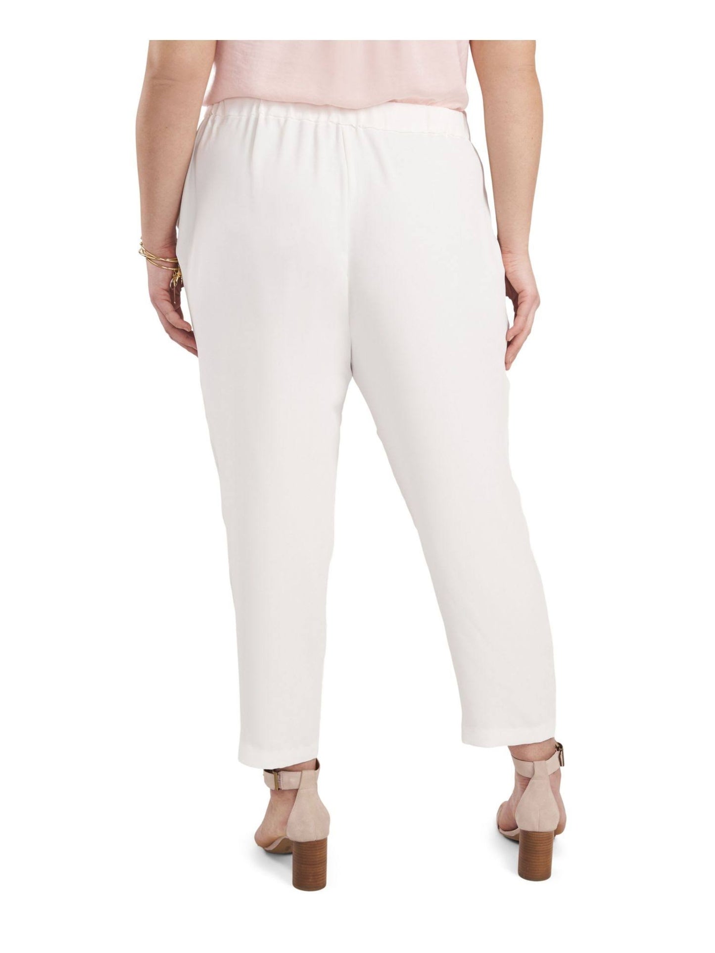 Calça feminina Vince Camuto com bolsos, para usar no trabalho, marrom, tamanho 2X