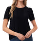 Top CeCe Feminino Pregueado Frontal Preto Tamanho P