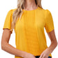 Blusa CeCe Feminina com Alfinetes e Alças Amarelas Tamanho Médio