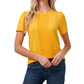 Blusa CeCe Feminina com Alfinetes e Alças Amarelas Tamanho Médio