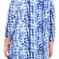 Cardigan feminino Vince Camuto com estampa tie-dye e frente aberta, azul, tamanho 1X