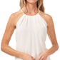 Top Halter Plissado Sem Mangas Feminino CeCe Branco Tamanho X-G