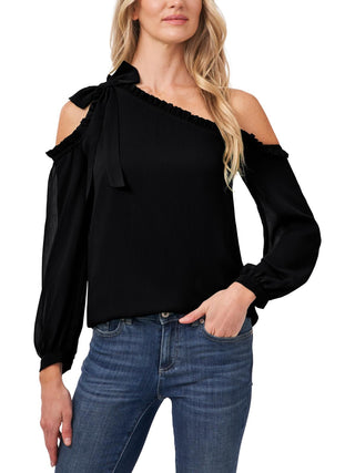 Blusa assimétrica com babados CeCe feminina tamanho P
