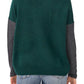 Suéter feminino Vince Camuto Colorblock verde tamanho X-S