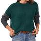 Suéter feminino Vince Camuto Colorblock verde tamanho X-S