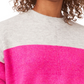 Suéter feminino Vince Camuto com ombros estendidos e blocos de cores, rosa, tamanho grande