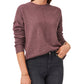 Suéter feminino Vince Camuto com gola redonda e costura central, roxo, tamanho pequeno