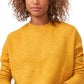 Suéter feminino Vince Camuto com gola redonda e costura central, amarelo, tamanho médio