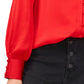 Camisa feminina Vince Camuto com botões, vermelha, tamanho pequeno