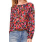 Blusa feminina Vince Camuto com punho cravejado, preta, tamanho extragrande