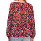 Blusa feminina Vince Camuto com punho cravejado, preta, tamanho extragrande