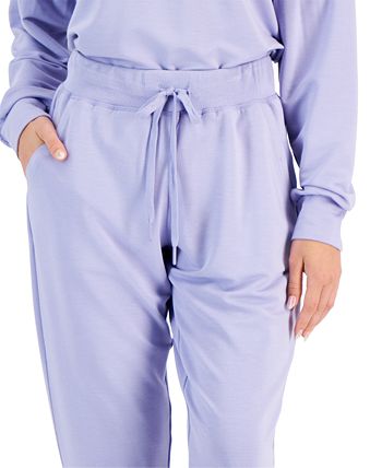 Calça jogger com cordão Skechers Restful para mulheres, roxa, tamanho médio