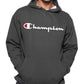 Moletom com capuz estampado com logotipo Champion masculino cinza tamanho 2X