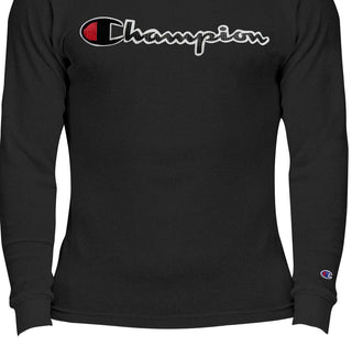 Camisa térmica masculina Champion Big &amp; Tall com estampa de logotipo, preta, tamanho grande