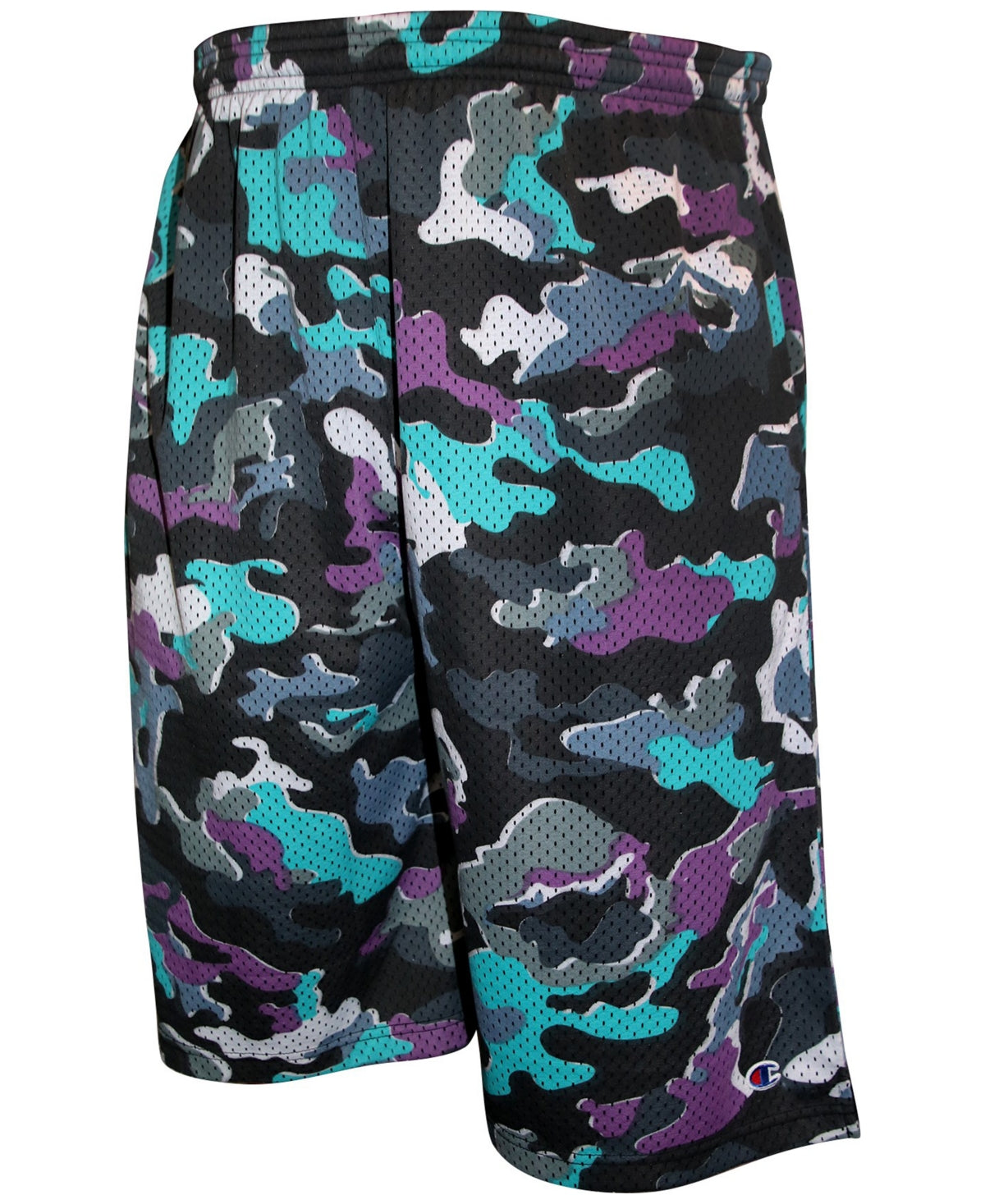 Champion Masculino Multi-Tone Camo Mesh Short Abs Preto Camuflado Tamanho XLT