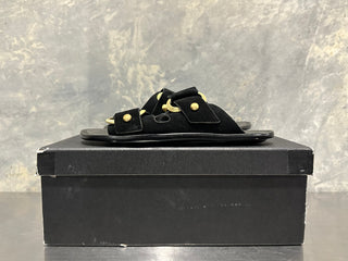 Sandália feminina Rag &amp; Bone Bailey Slide preta tamanho 8