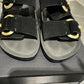 Sandália feminina Rag &amp; Bone Bailey Slide preta tamanho 8