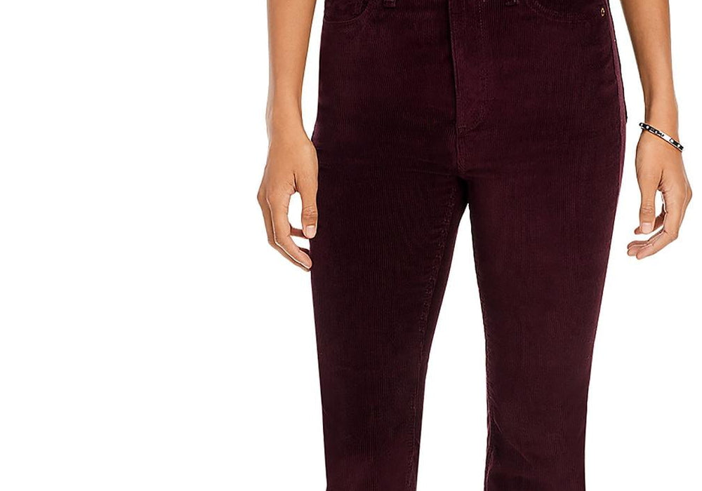 Calça jeans flare de cintura alta Casey Corduroy Rag &amp; Bone Borgonha