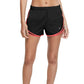 Shorts de corrida Nike Dri Fit Solid Tempo feminino, preto, tamanho XS