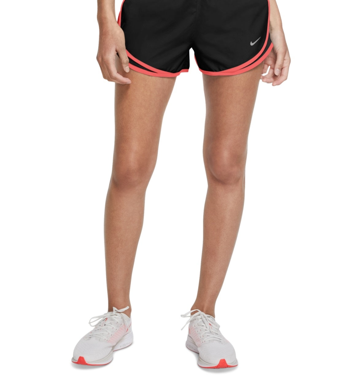 Shorts de corrida Nike Dri Fit Solid Tempo feminino, preto, tamanho XS